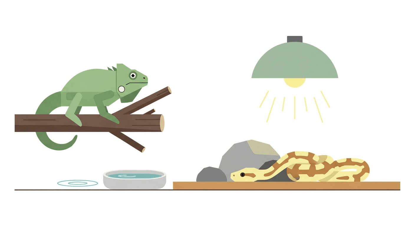 Reptile Enclosure Guide: Size, Substrate, and Setup for Common Pet Species